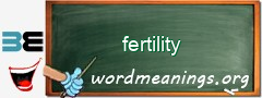 WordMeaning blackboard for fertility